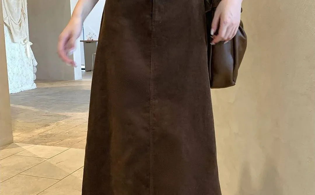 秋冬这么穿真的绝了🍂高腰百搭a字长裙✨