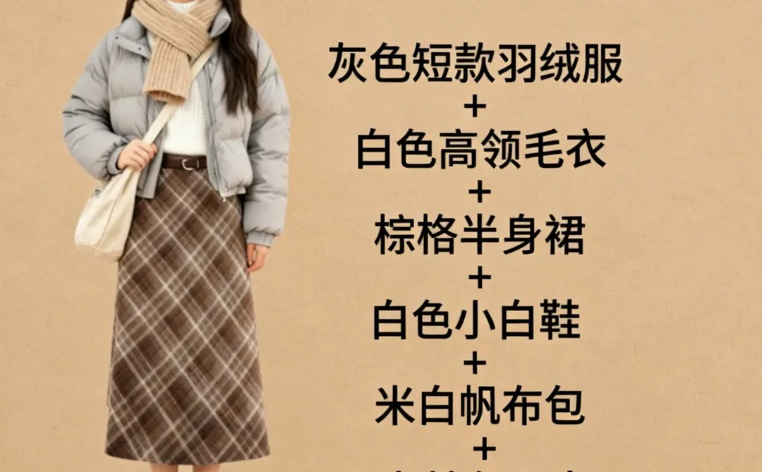 当你有一条格子裙不知道怎么搭配时