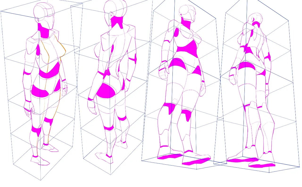 人体透视怎么理解？分享一组示范素材