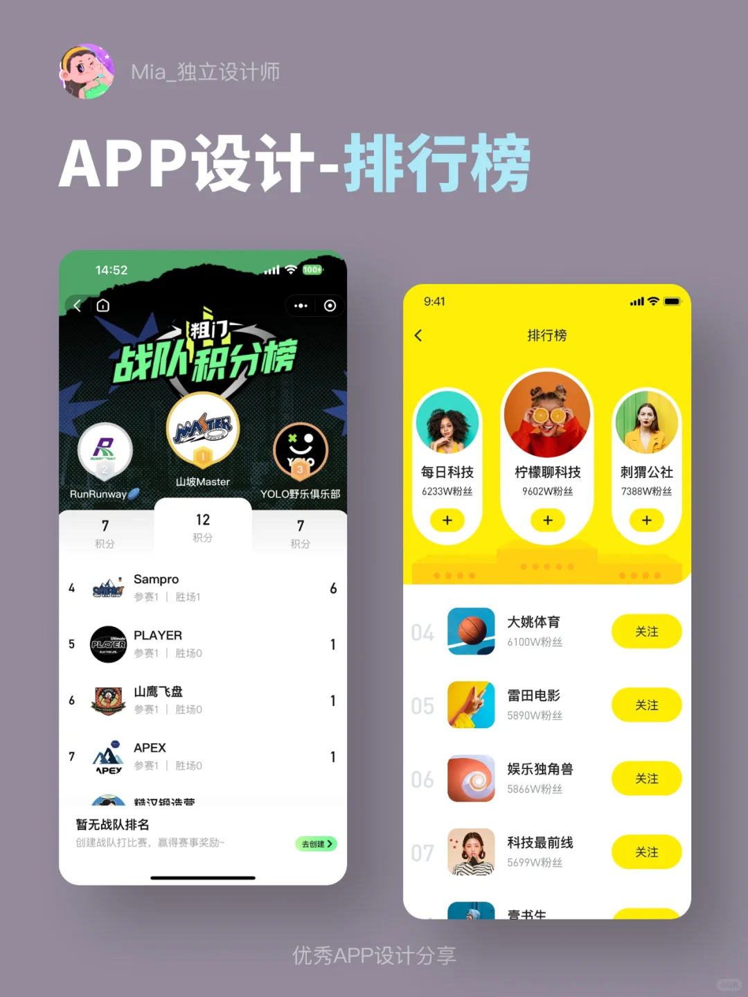 UI设计丨App排行榜这样设计