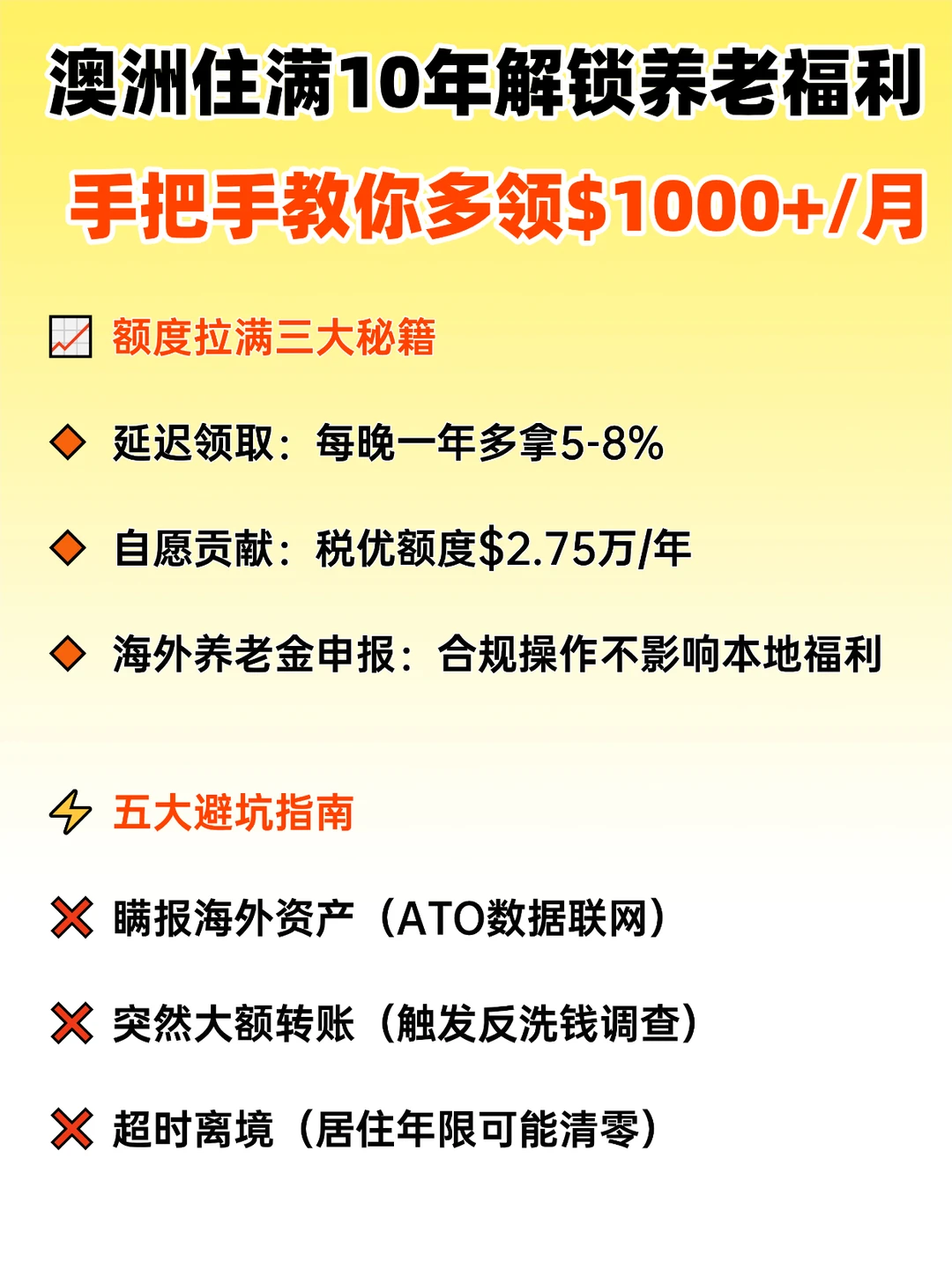 澳洲住满十年，养老金领取最大化攻略！