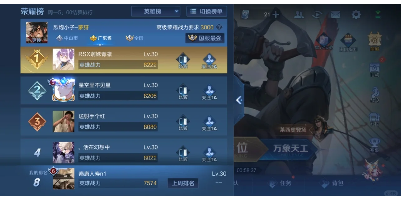 广东省前十嘎嘎强。