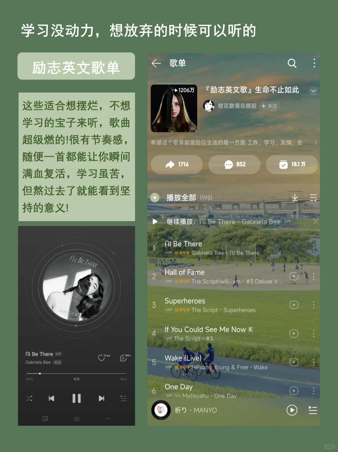 学生党假期必备高质量歌单!越听越爱学习!