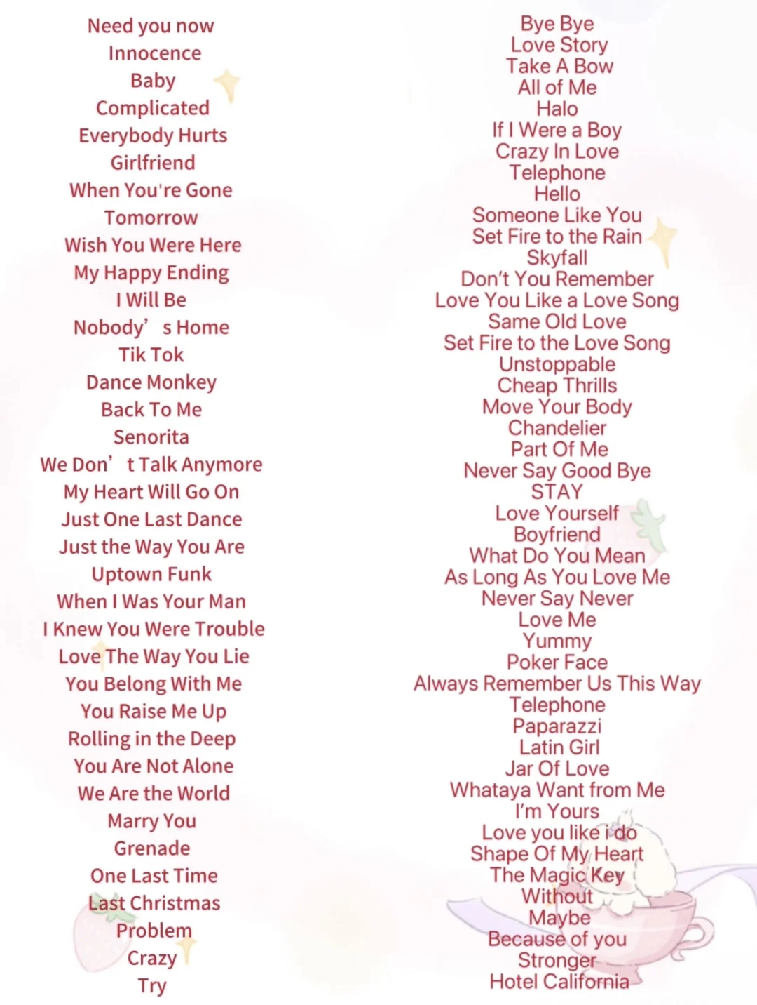 阿眠的🆕歌单哟