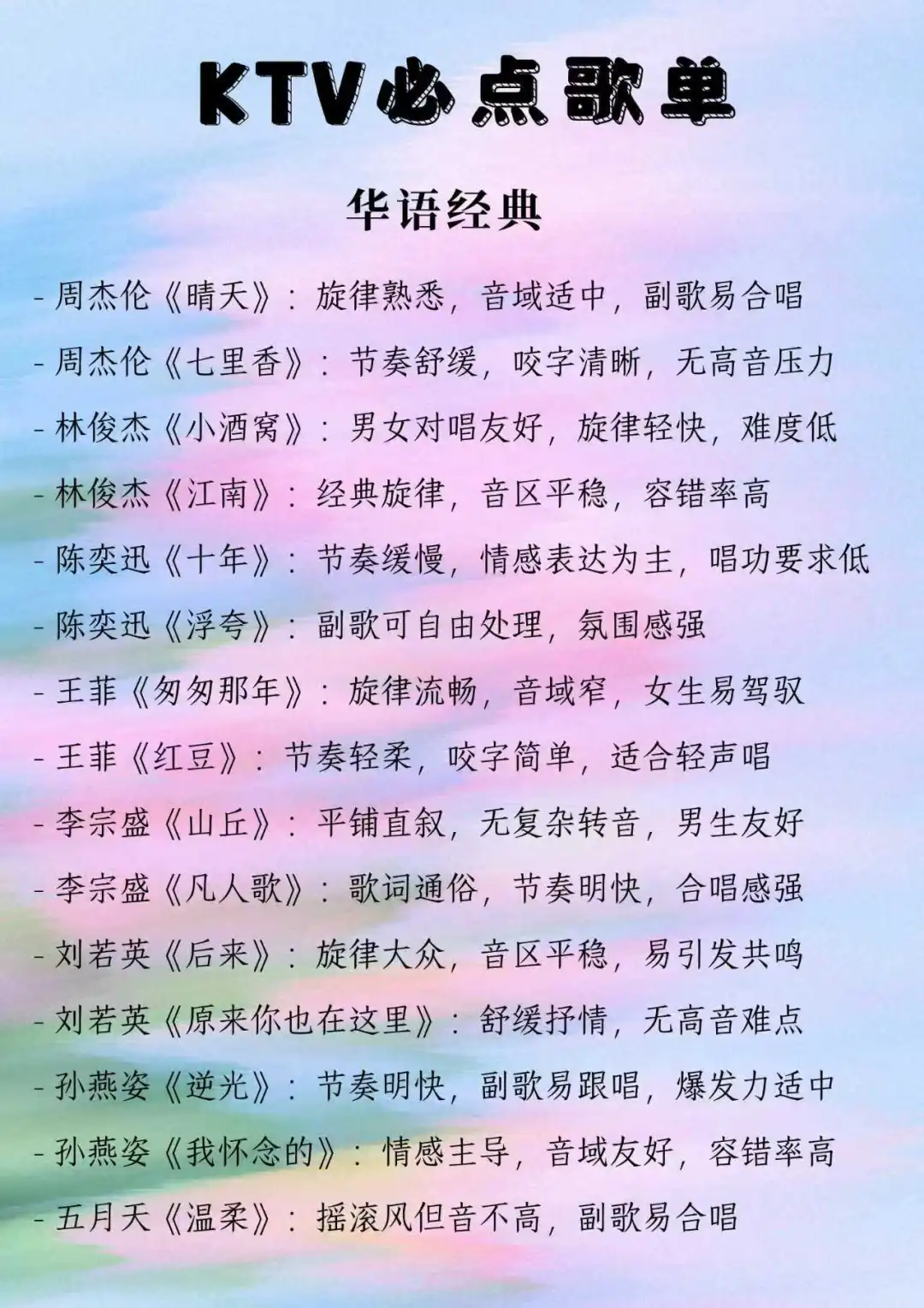 快交出你在KTV必点的歌👂