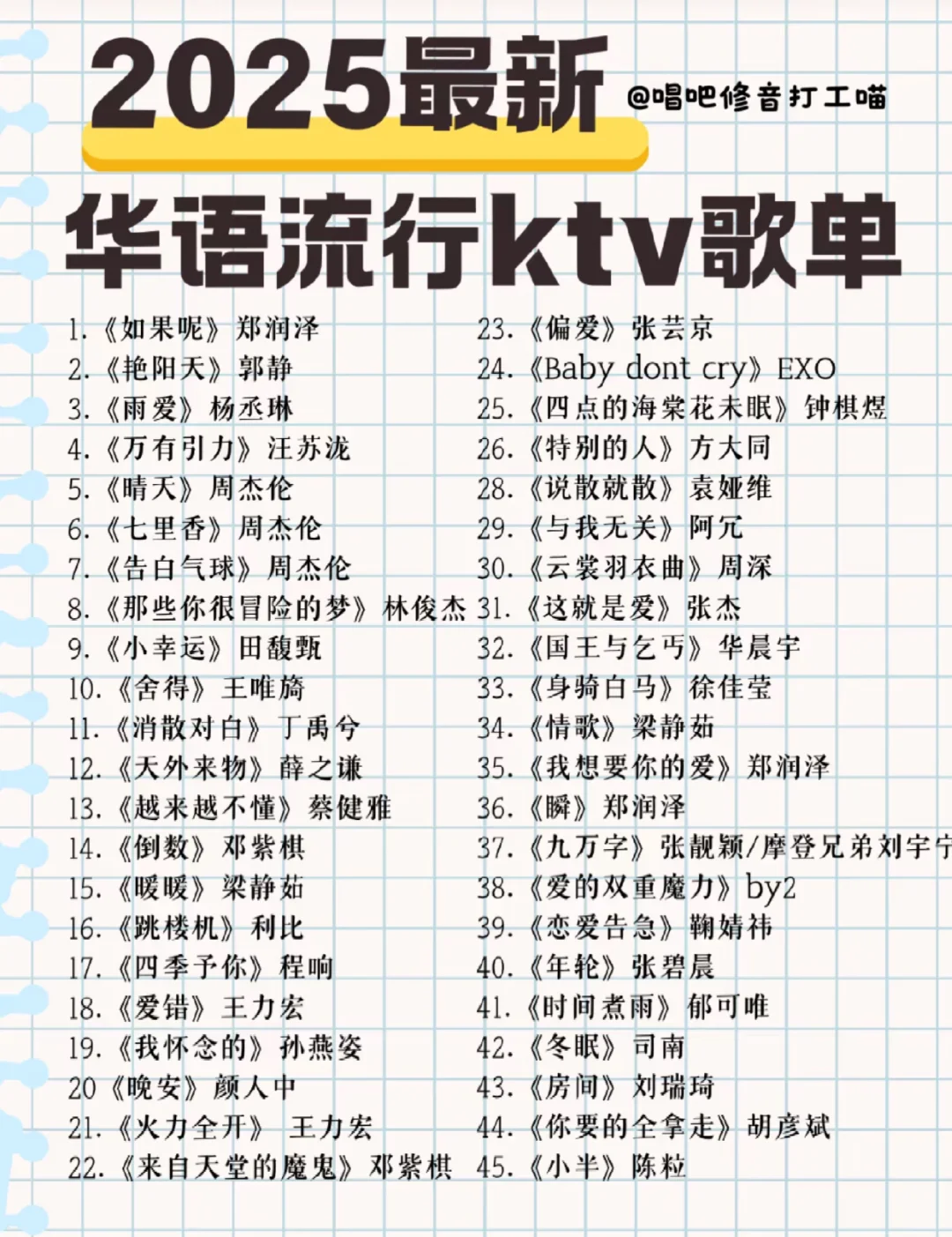 精挑华语歌曲爱听音乐的有福啦