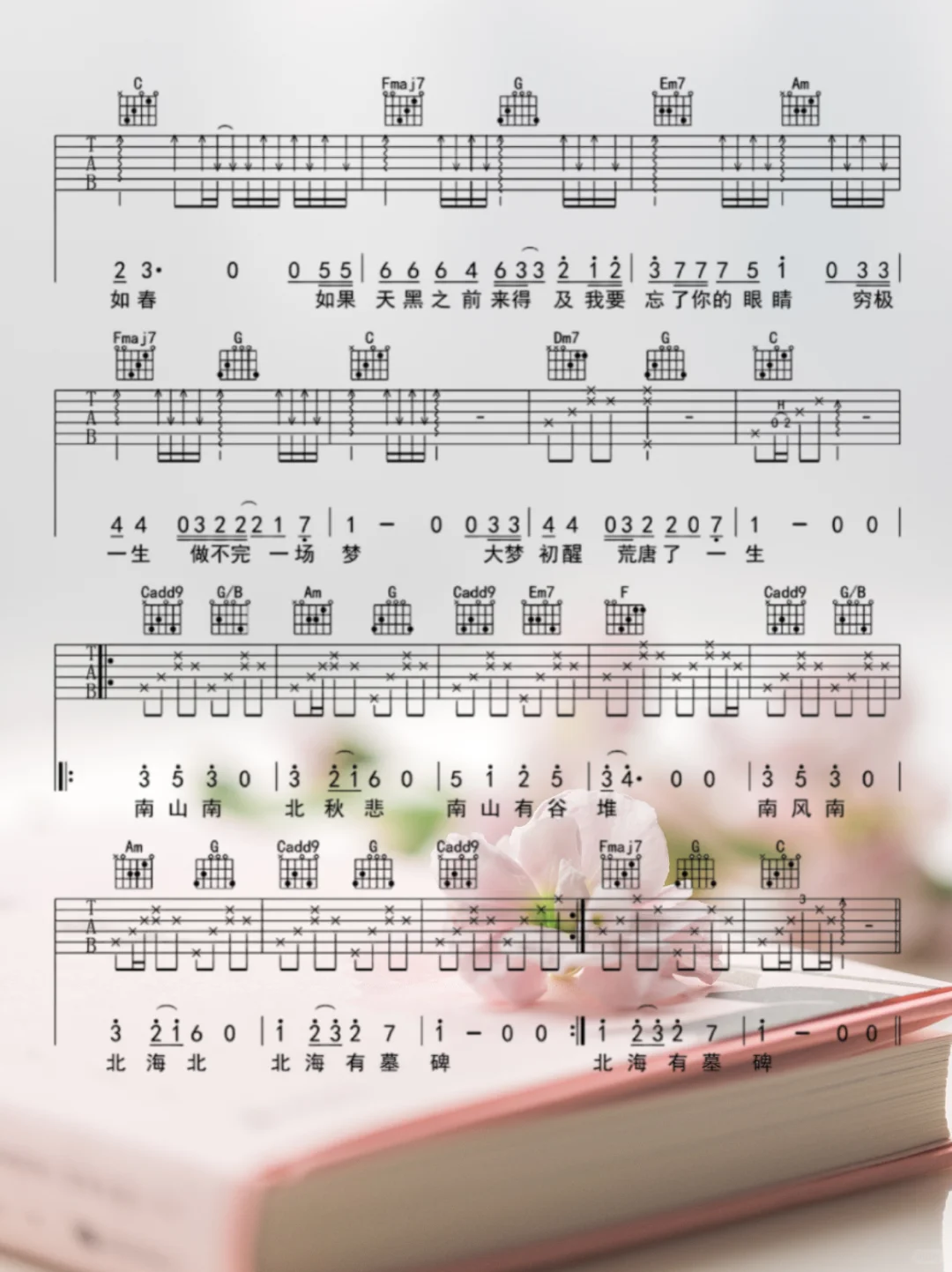 好听易上手的5首民谣吉他曲谱