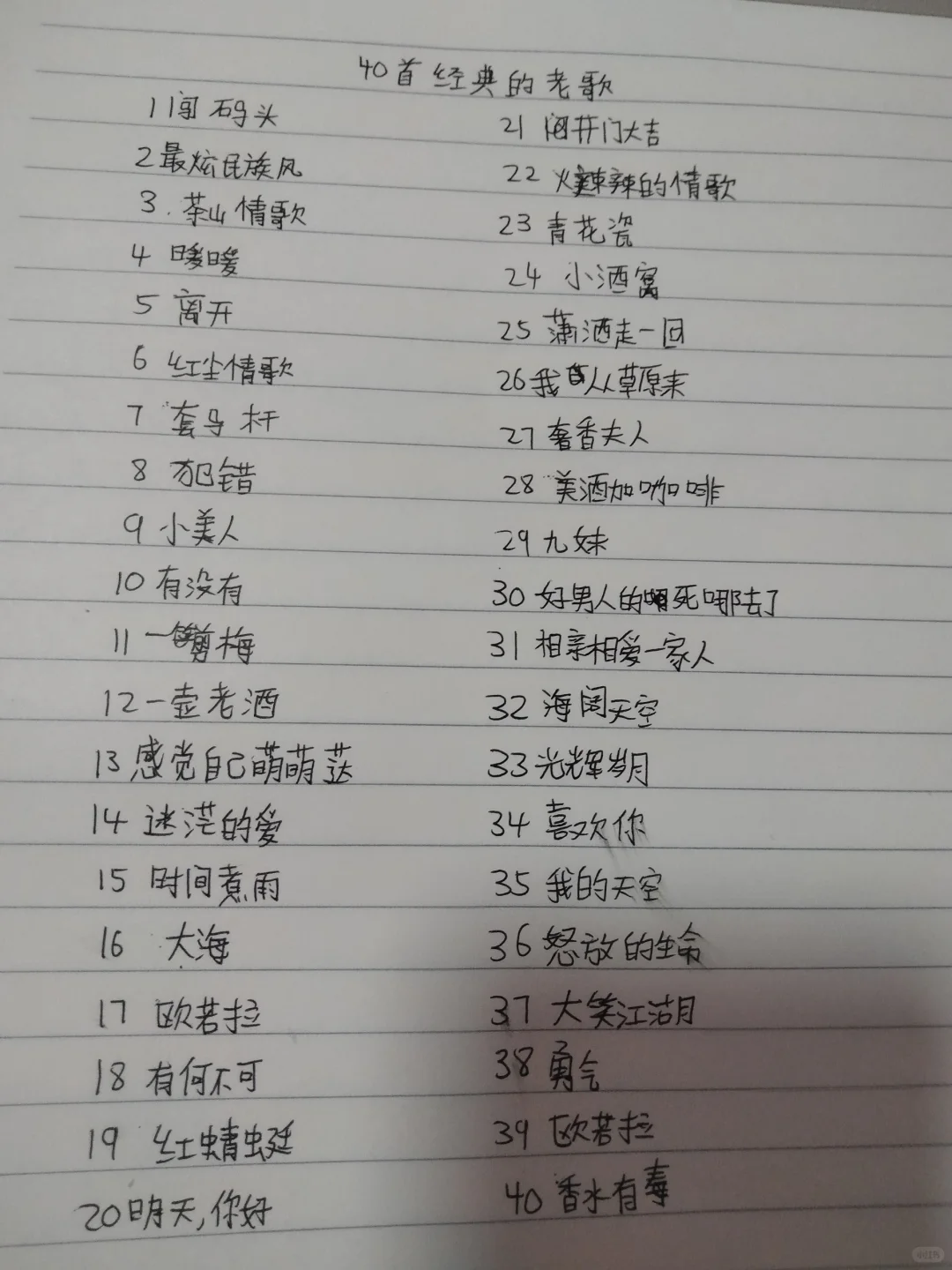 经典老歌推荐40首