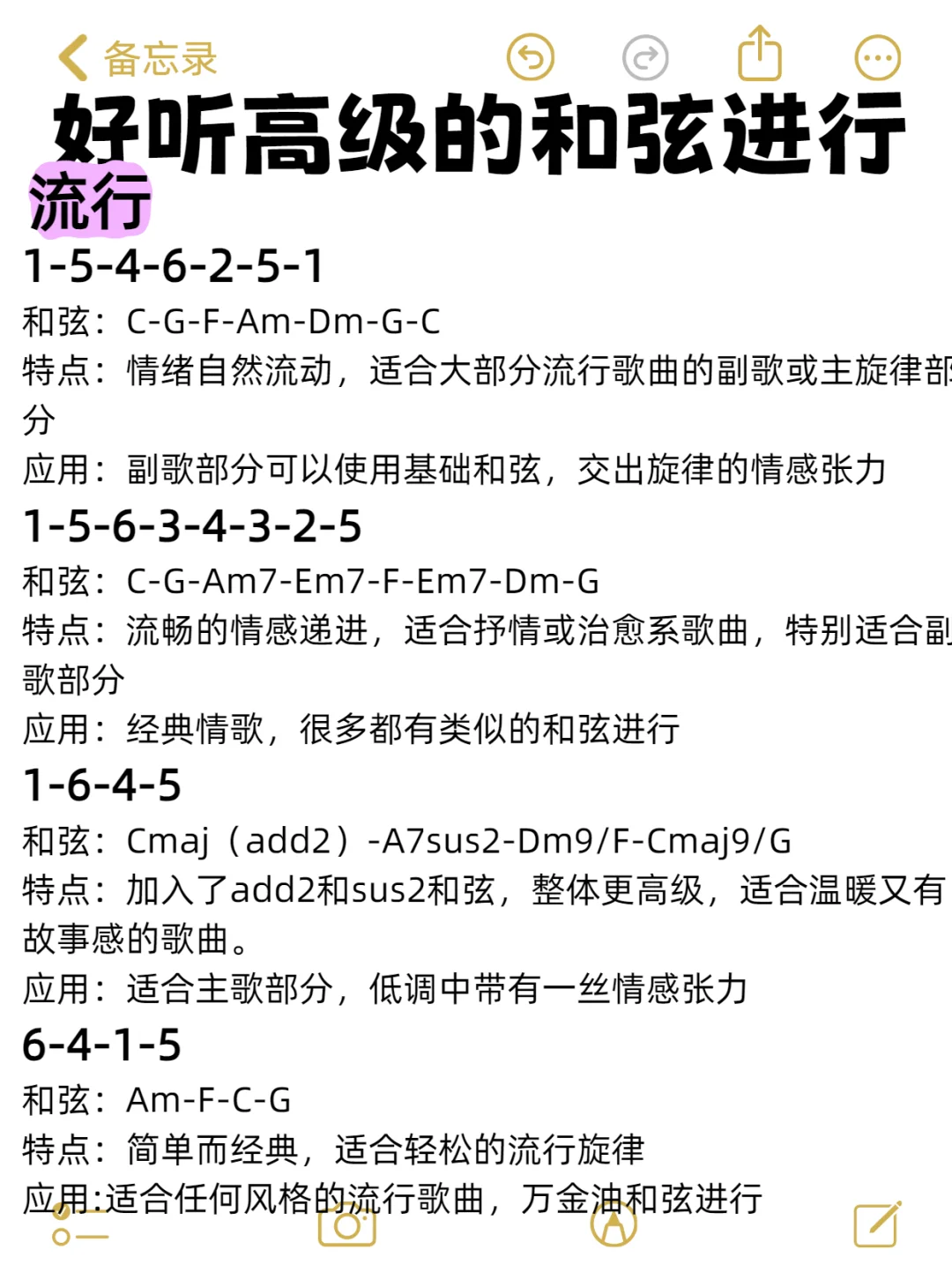 别划走!这些和弦进行你不看嘛?