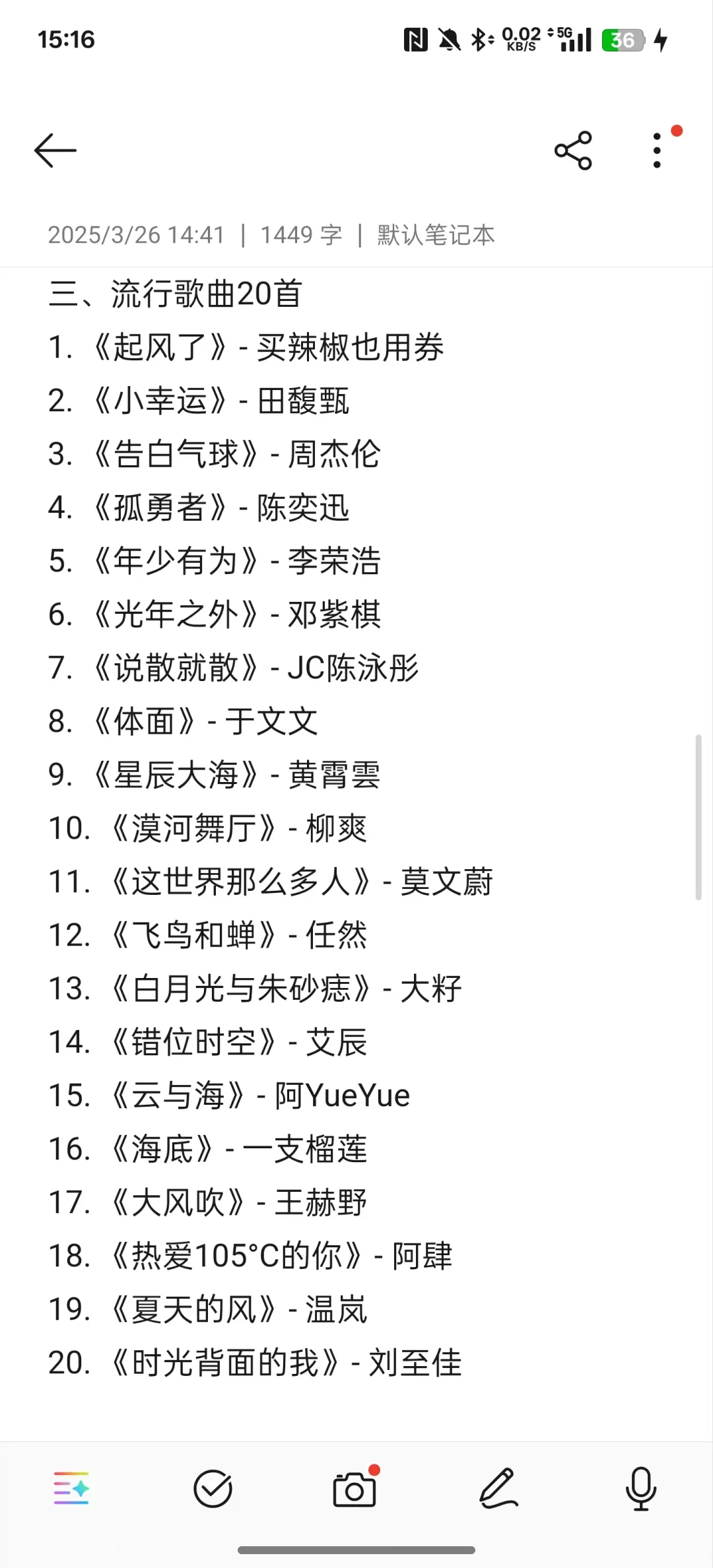 🔥KTV必点歌单|5大分类20首经典🔥