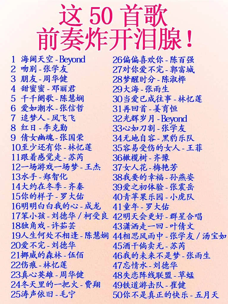 通宵整理500首🙋我的青春能借你听