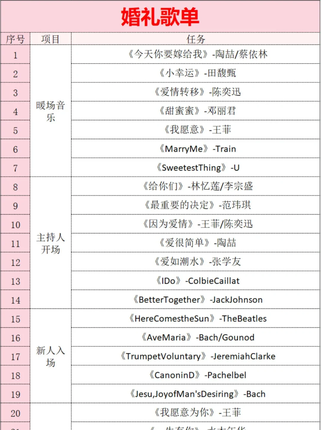 被赞爆的婚礼歌单📸氛围感拉满了