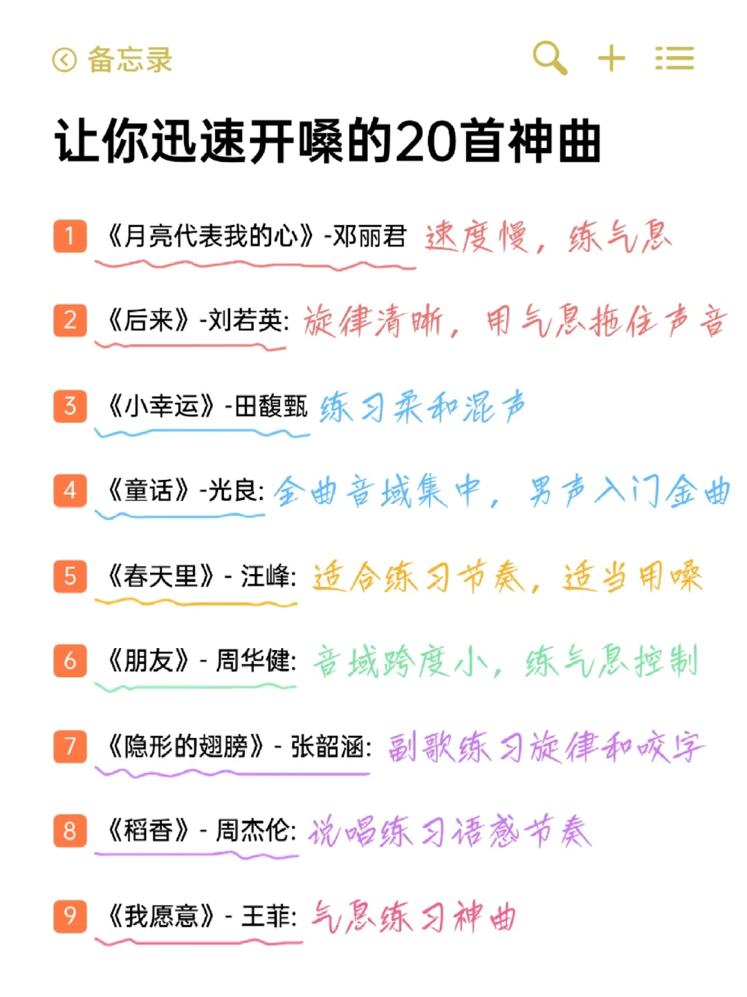 新手也能迅速开嗓的20首《神曲》🎵