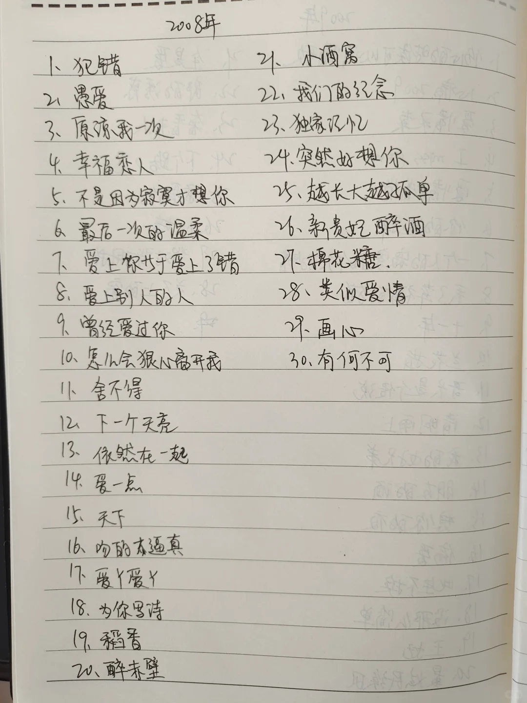 2005-2009年的一百多首经典歌曲