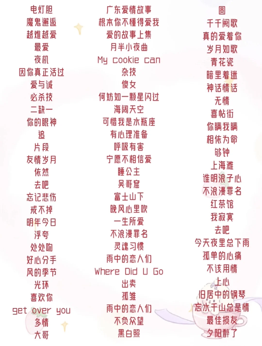 阿眠的🆕歌单哟