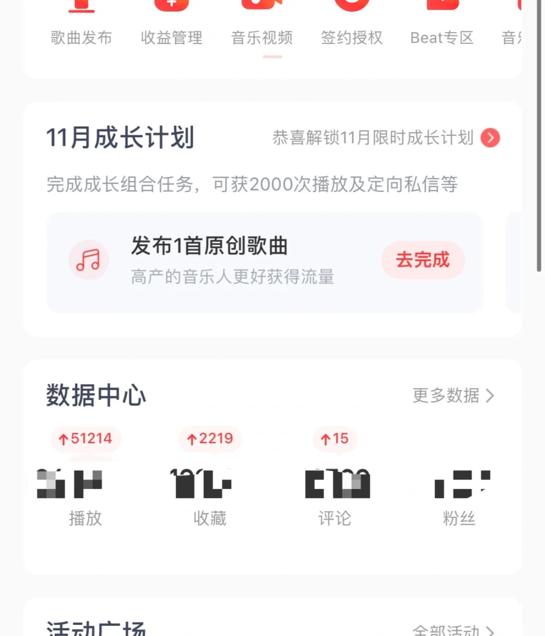 音乐人十月份战绩🔥