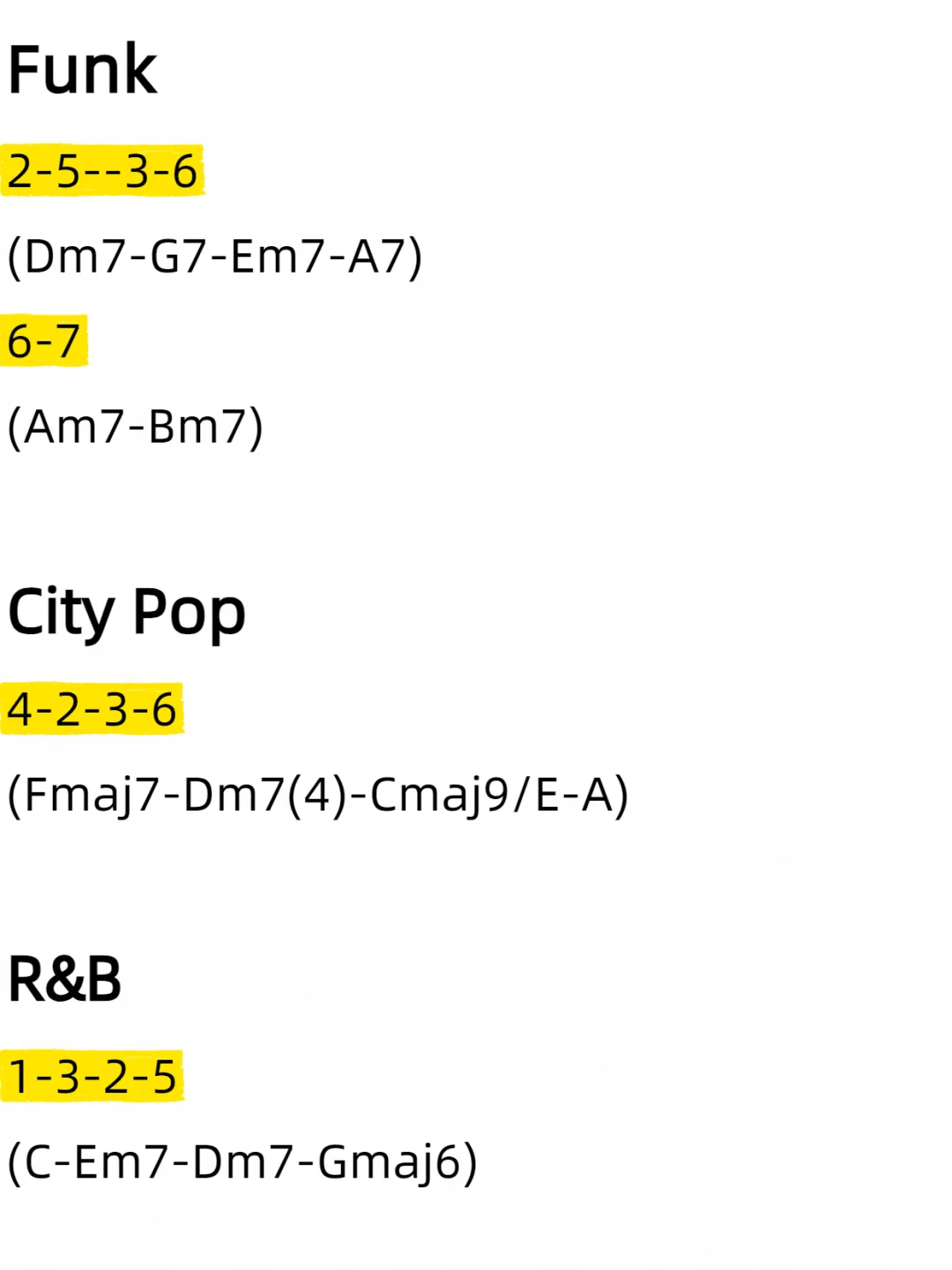 高级好听的和弦走向