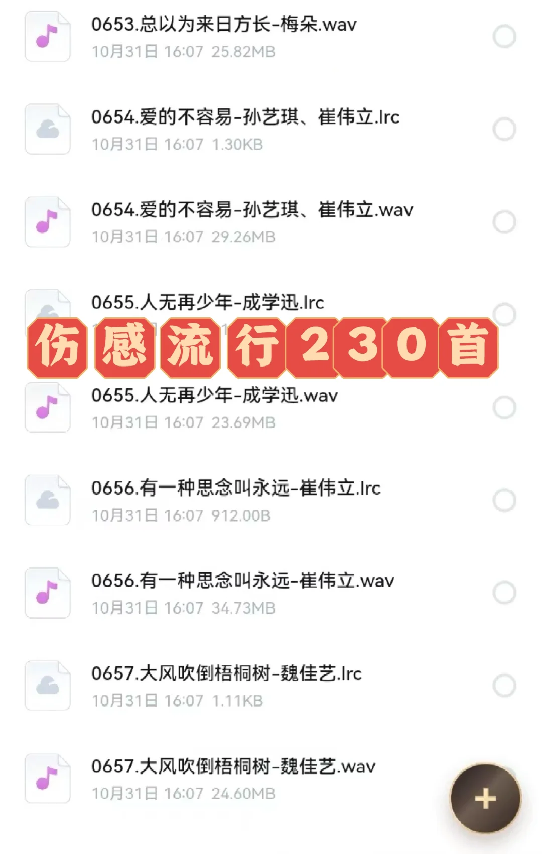 速存！带歌词，全是经典热门歌！