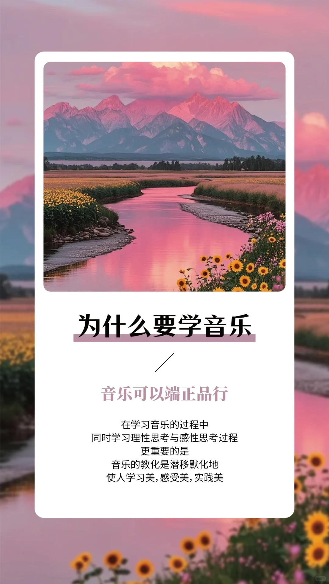 为什么学音乐——每日早安语录分享