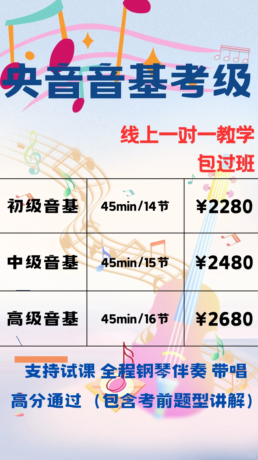 央音音基考级注意啦🔥