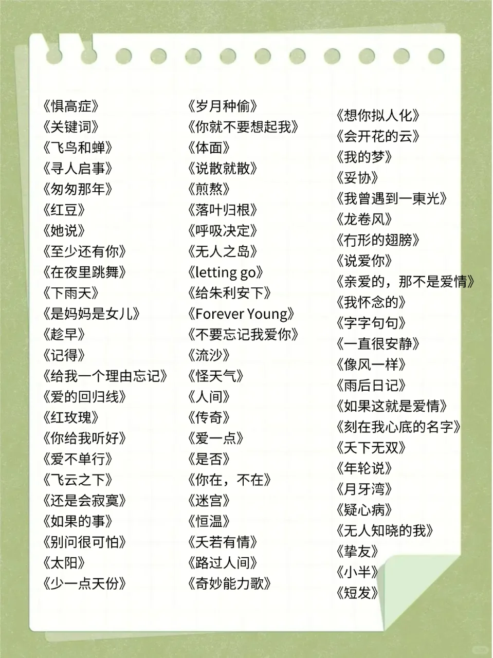 适合女生的歌单，超级好听