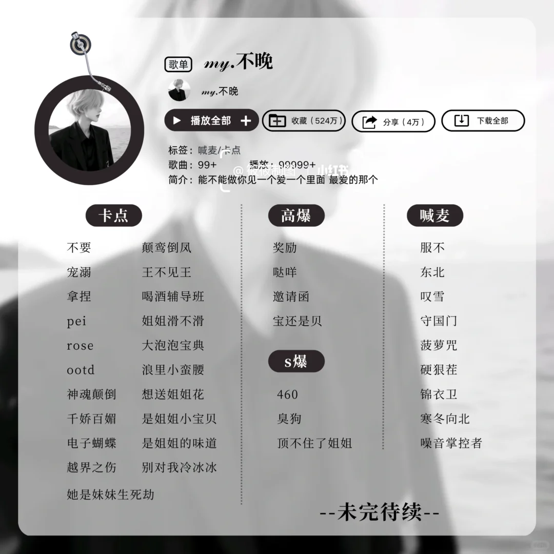 多款方形歌单模板