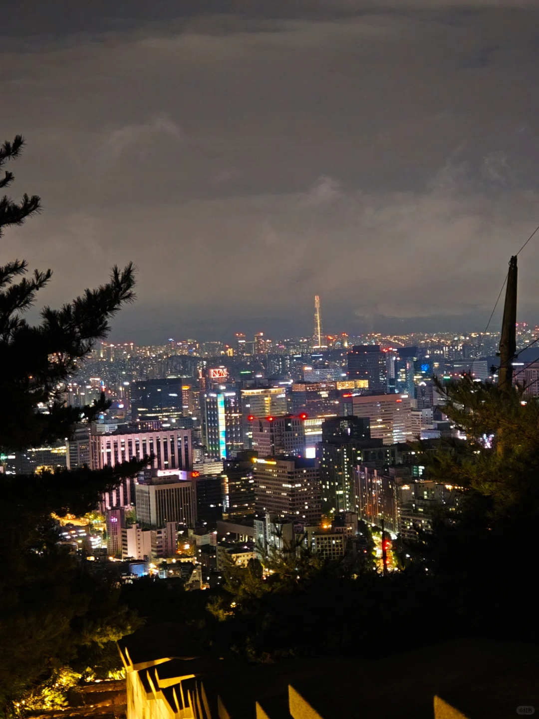 中秋节,去了仁王山拍首尔天际线夜景