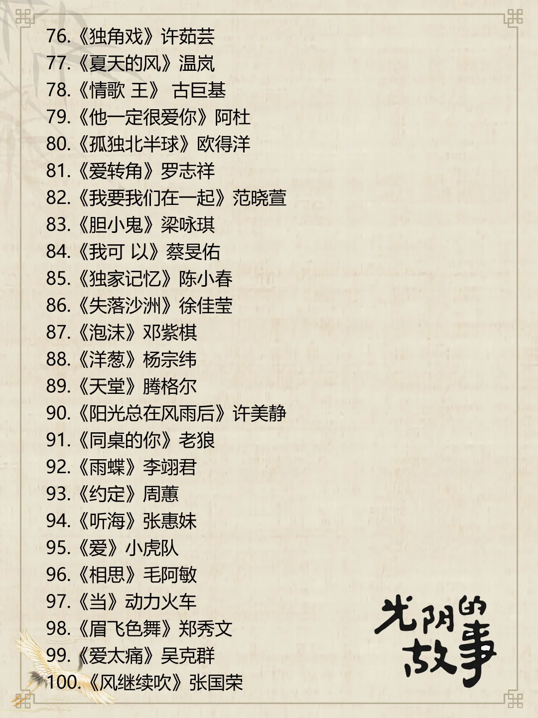 这些音乐一响,满满都是青春的回忆……