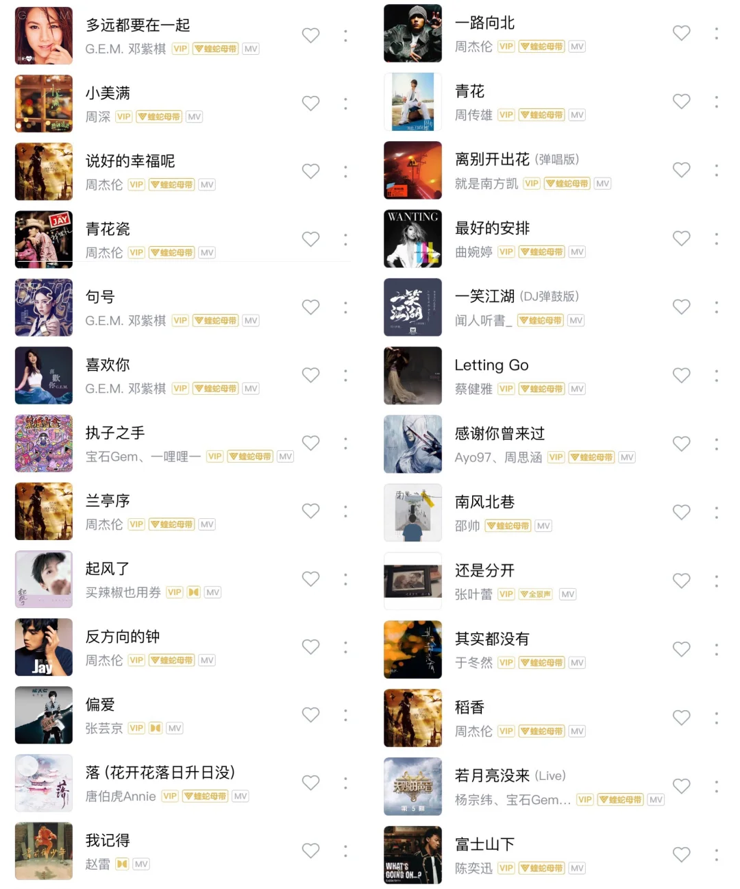 2024酷狗各年龄段爱听歌曲一览