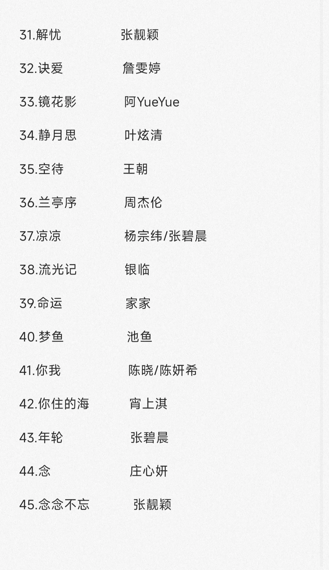 100首国风歌曲（排名不分先后）