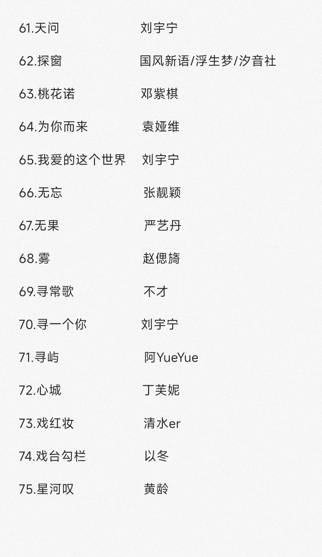 100首国风歌曲（排名不分先后）