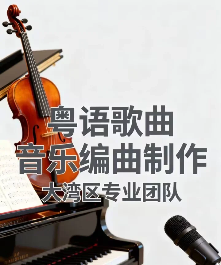 定制粤语歌曲音乐编曲制作大湾区专业团队