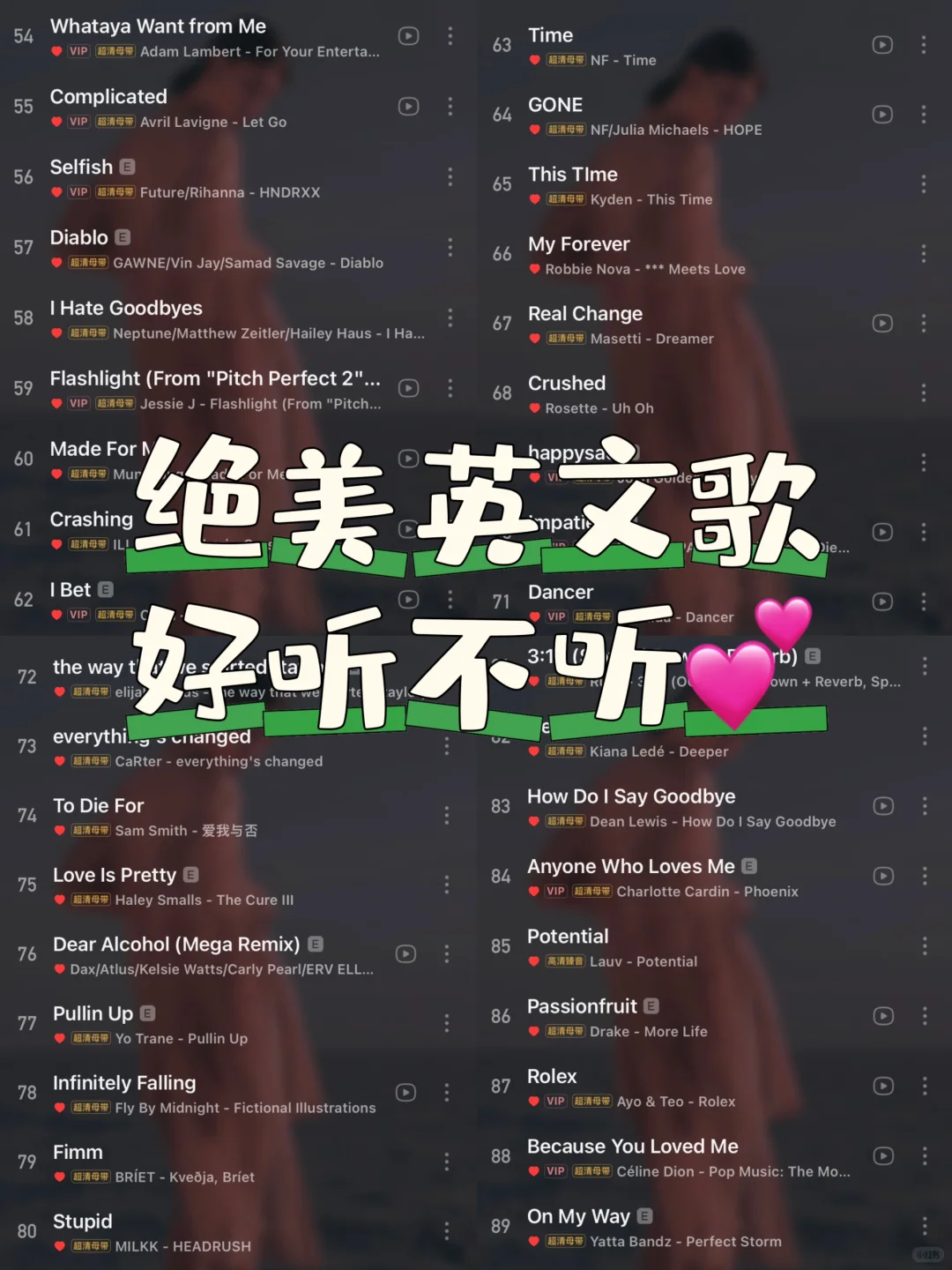 超级超级巨好听‼️私藏英文歌单 循环一整天