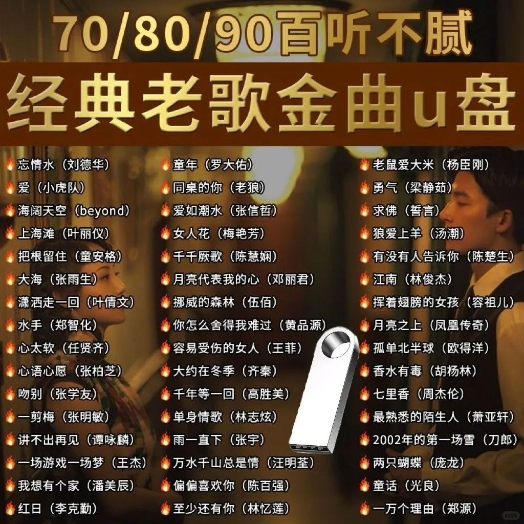 怀旧经典老歌曲车载u盘音乐8090金曲原声原唱