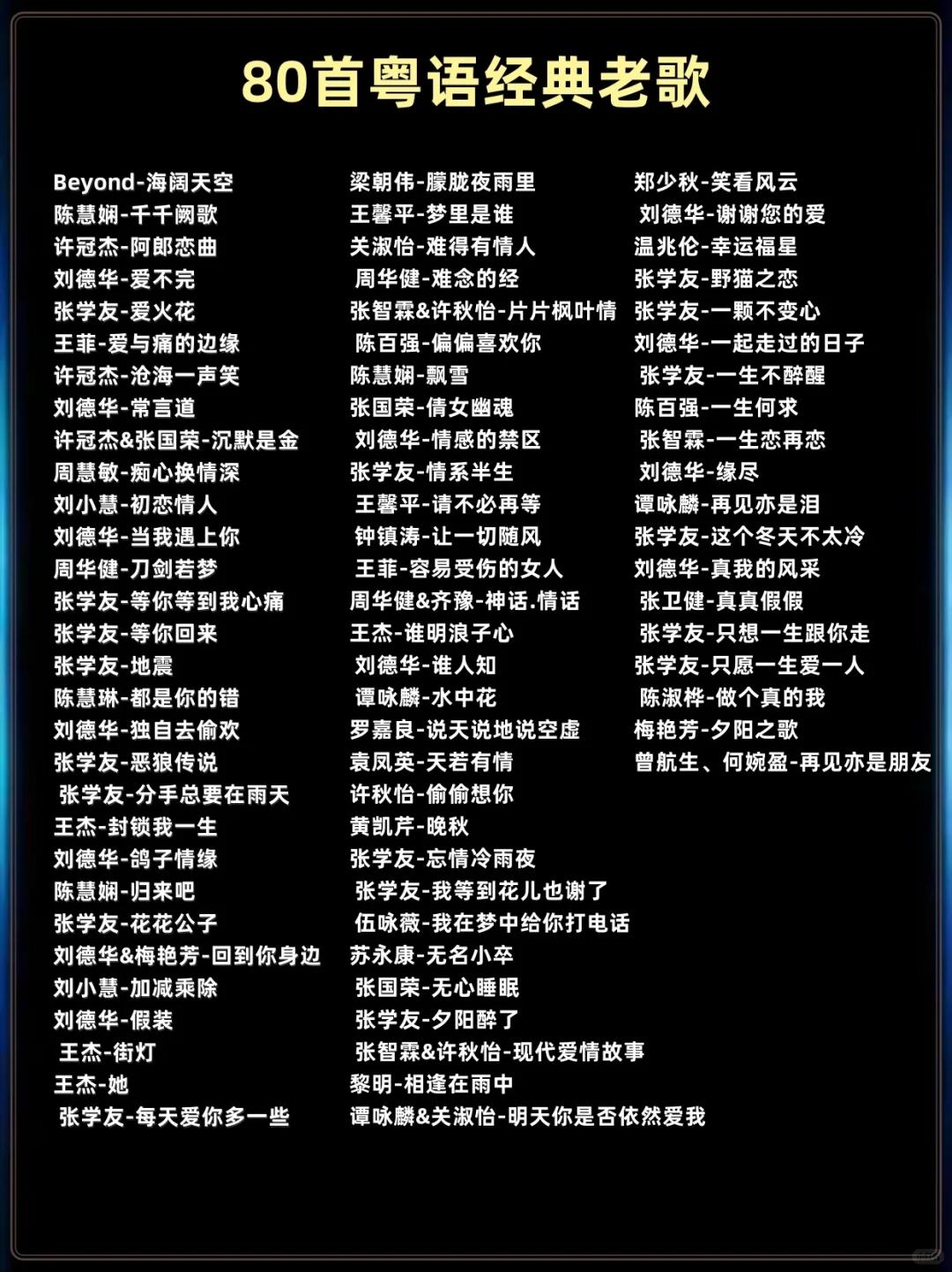 盘点8090后听过的经典粤语老歌，都是回忆！