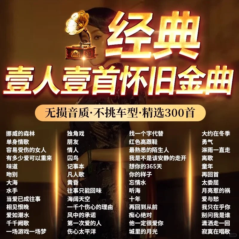 车载U盘经典怀旧老歌伤感情歌金曲优盘