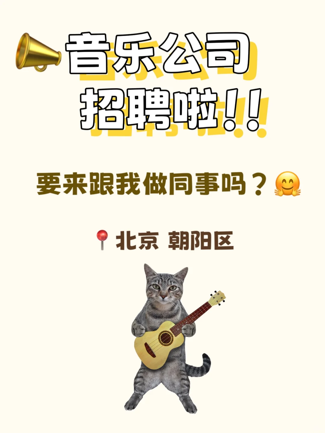 音乐公司招人啦！对音乐/娱乐圈有热情的来