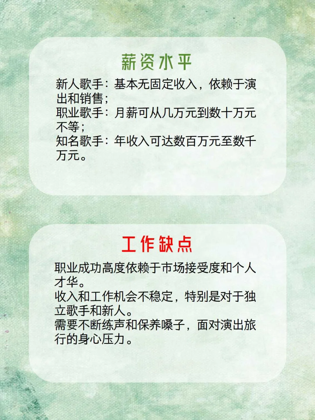 每天了解一个职业【歌手】