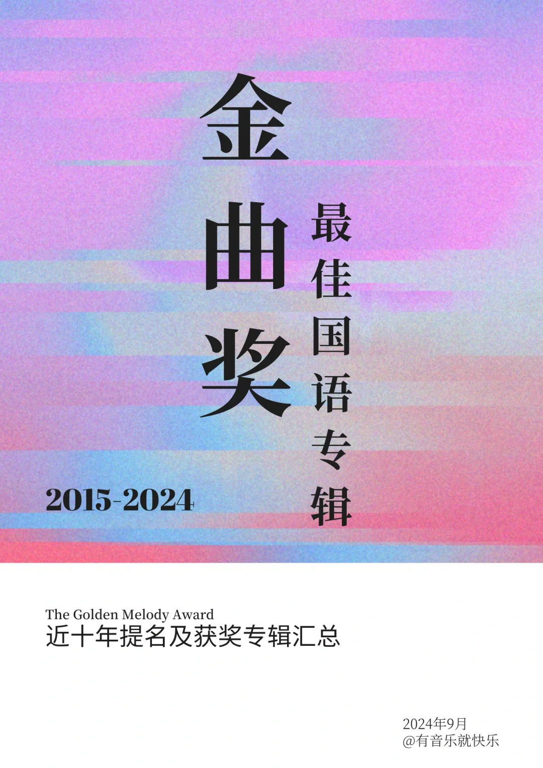 近十年金曲奖最佳国语专辑汇总