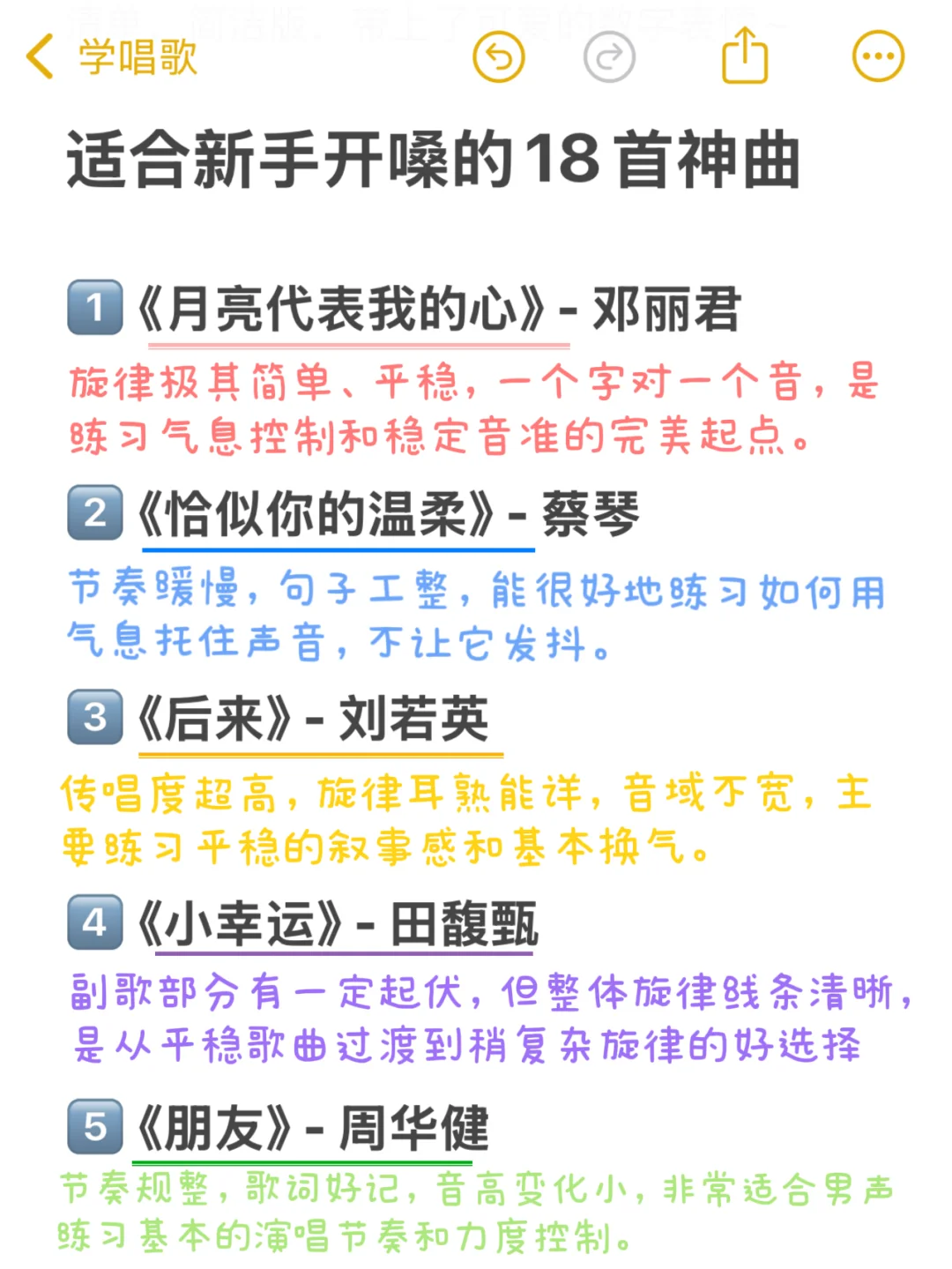 初学者也能迅速开嗓的18首《神曲》🔥
