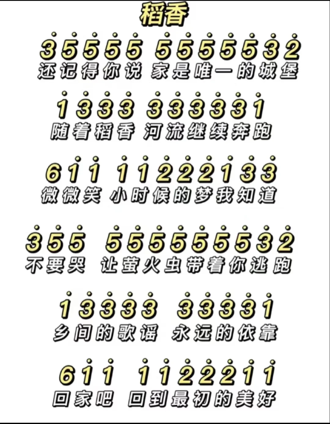 电子琴谱系列回归