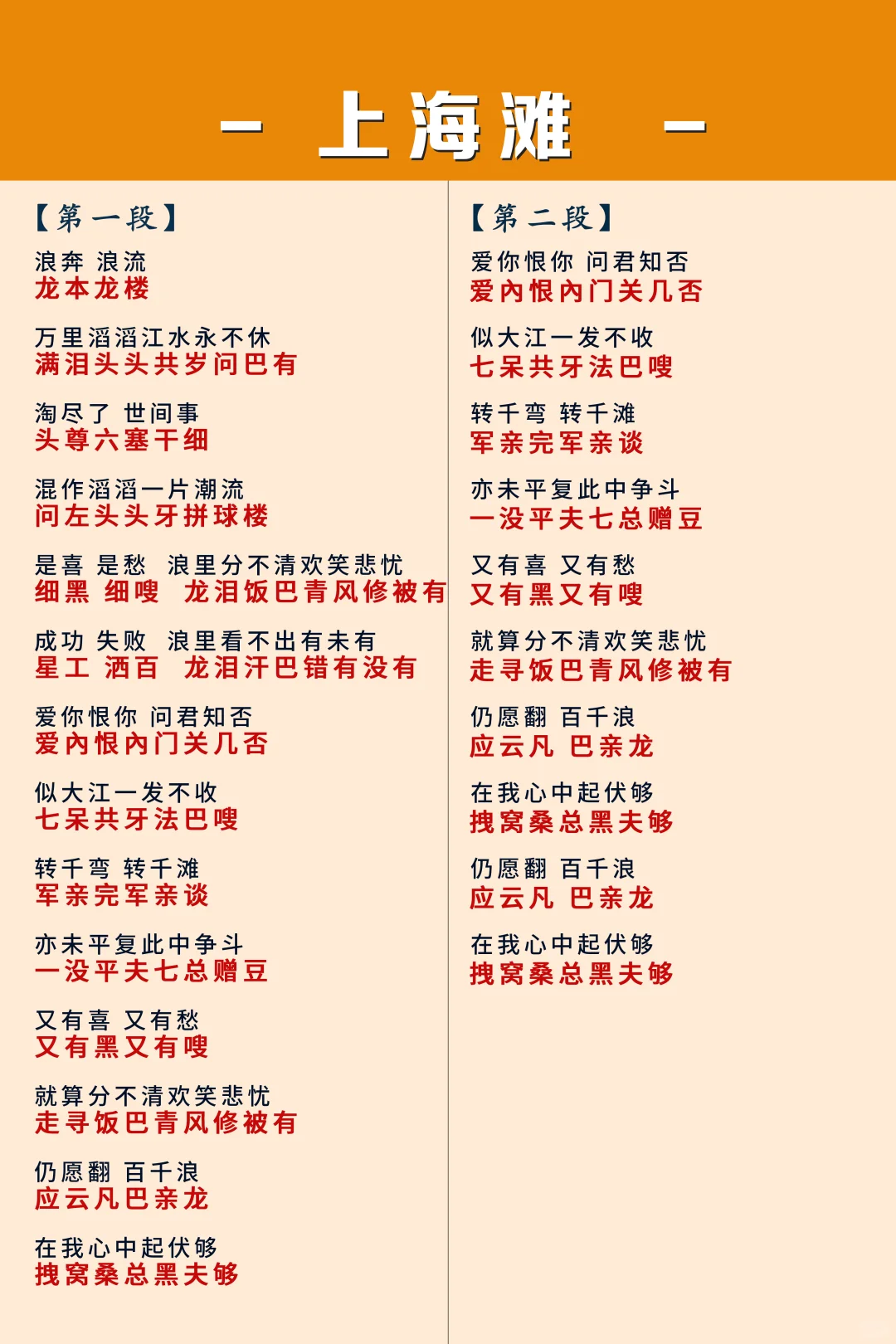 《上海滩》叶丽仪粤语中文谐音完整版本