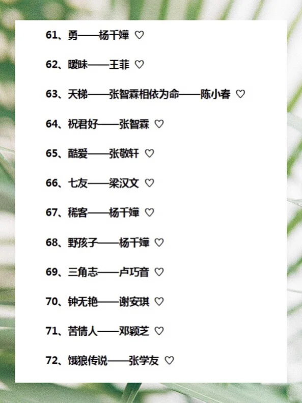 100首经典粤语歌单🖤私藏歌单✨经典歌曲推荐