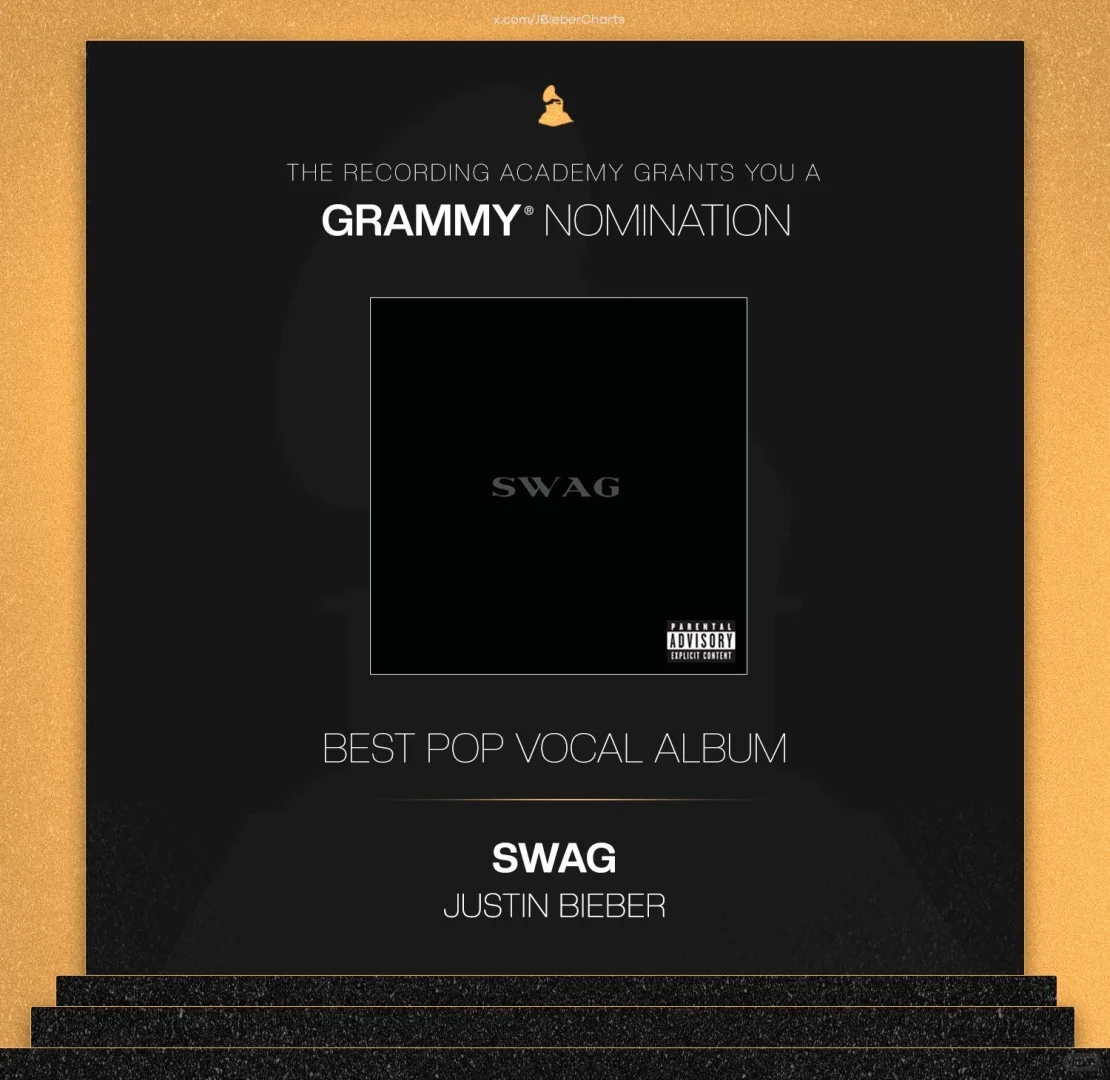 比伯在本届格莱美获四项大奖提名