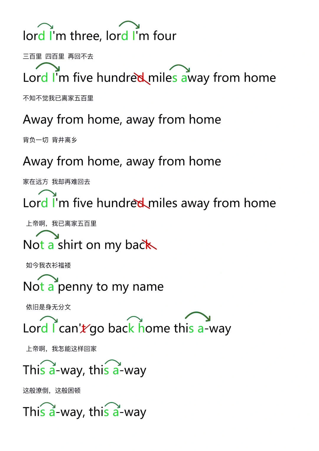 Five Hundred Miles 一学就会的歌词教学🎵