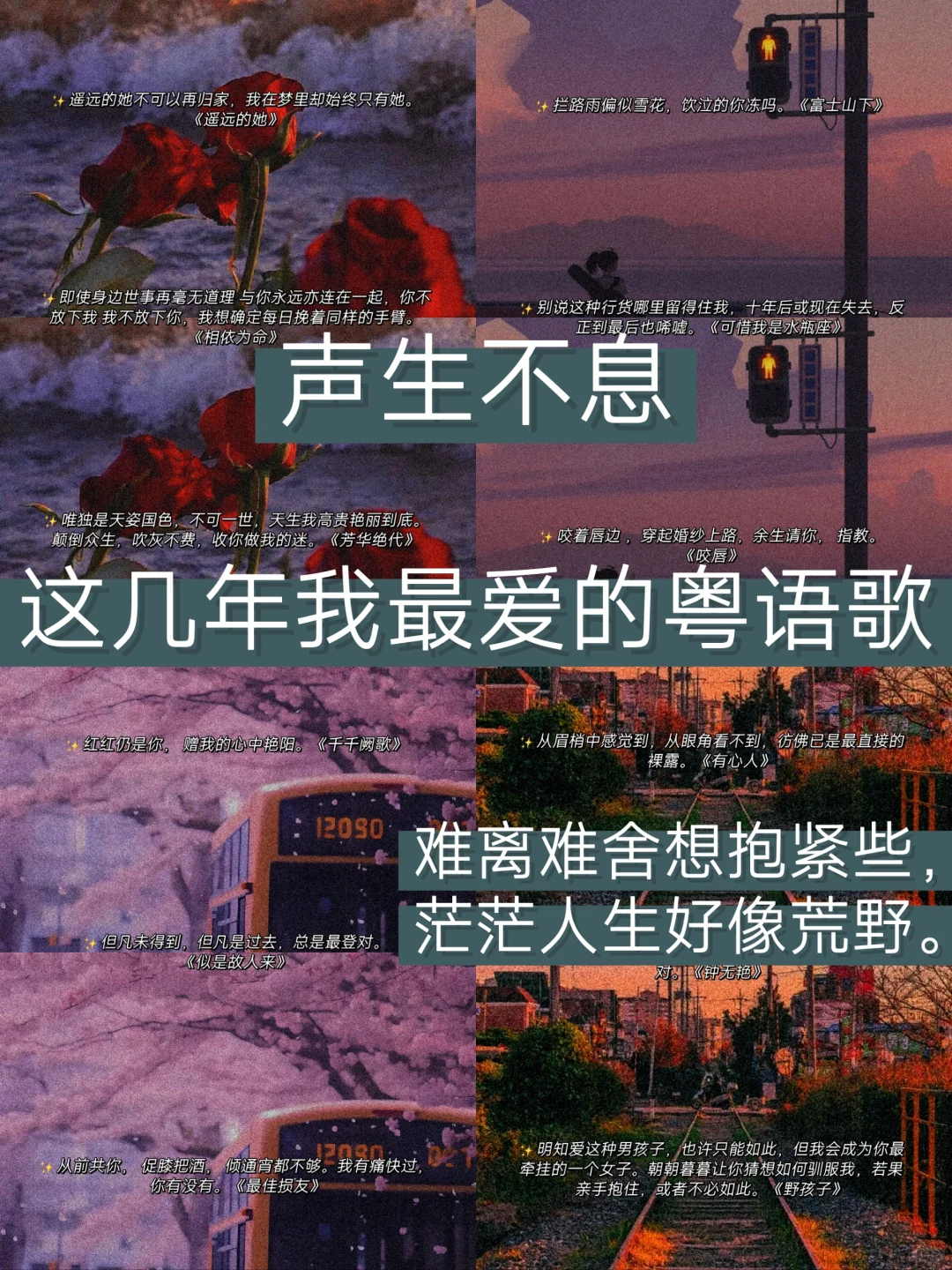粤语歌词|想起时眼底全是温柔的缱绻🔥
