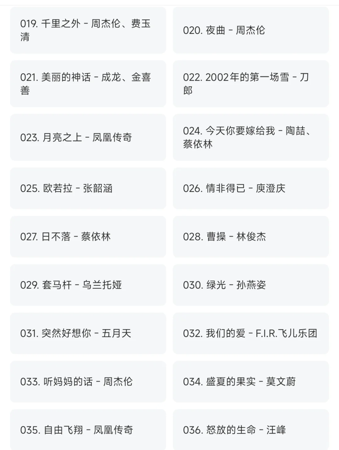 本世纪初的华语金曲，神仙打架的年代！