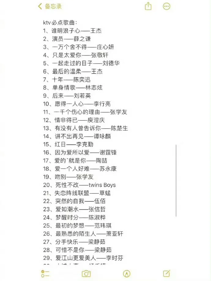 KTV必点歌曲❗收藏起来❗