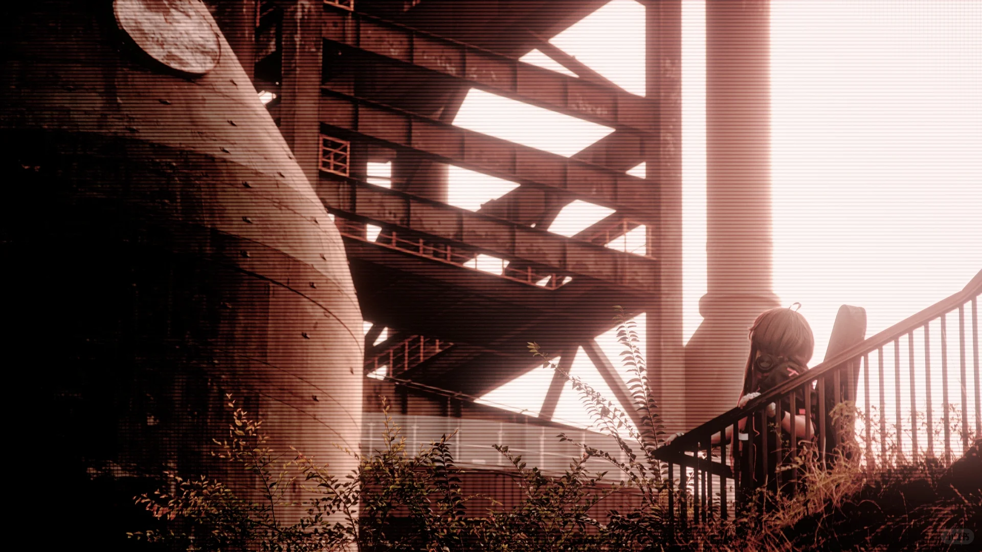 和着雨音 唱着没有听众的歌曲。