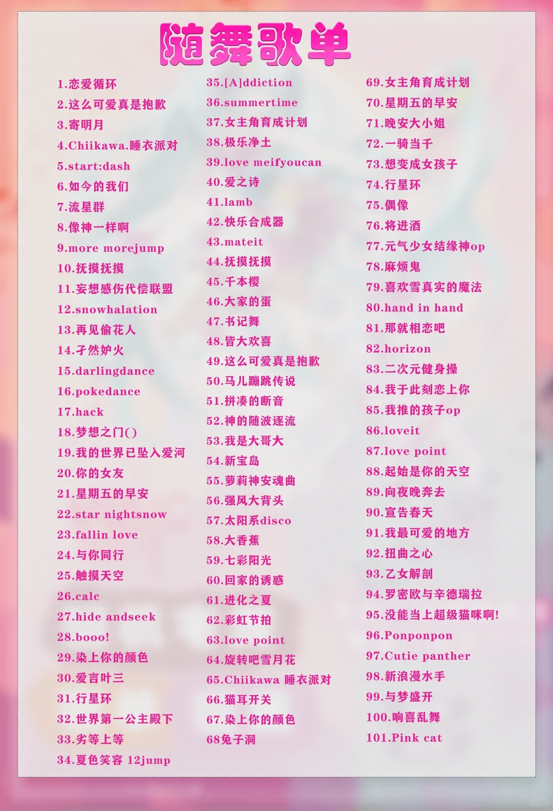 🎉【重磅发布】宅舞随舞歌单出炉！跳起来吧！